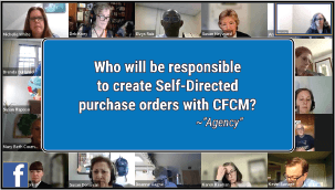 Who will be responsible to create Self-Directed purchase orders with CFCM?